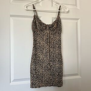 4/$25 - SHEIN Leopard Print Mini Dress in Tan and Black